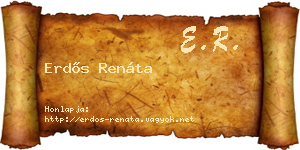 Erdős Renáta névjegykártya